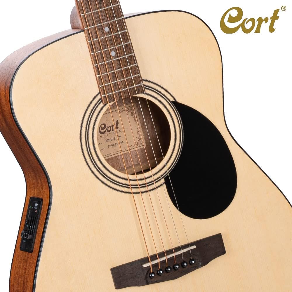 Cort AF510E Acoustic Guitar with Electronics - Open Pore - Semi Acoustic Guitar