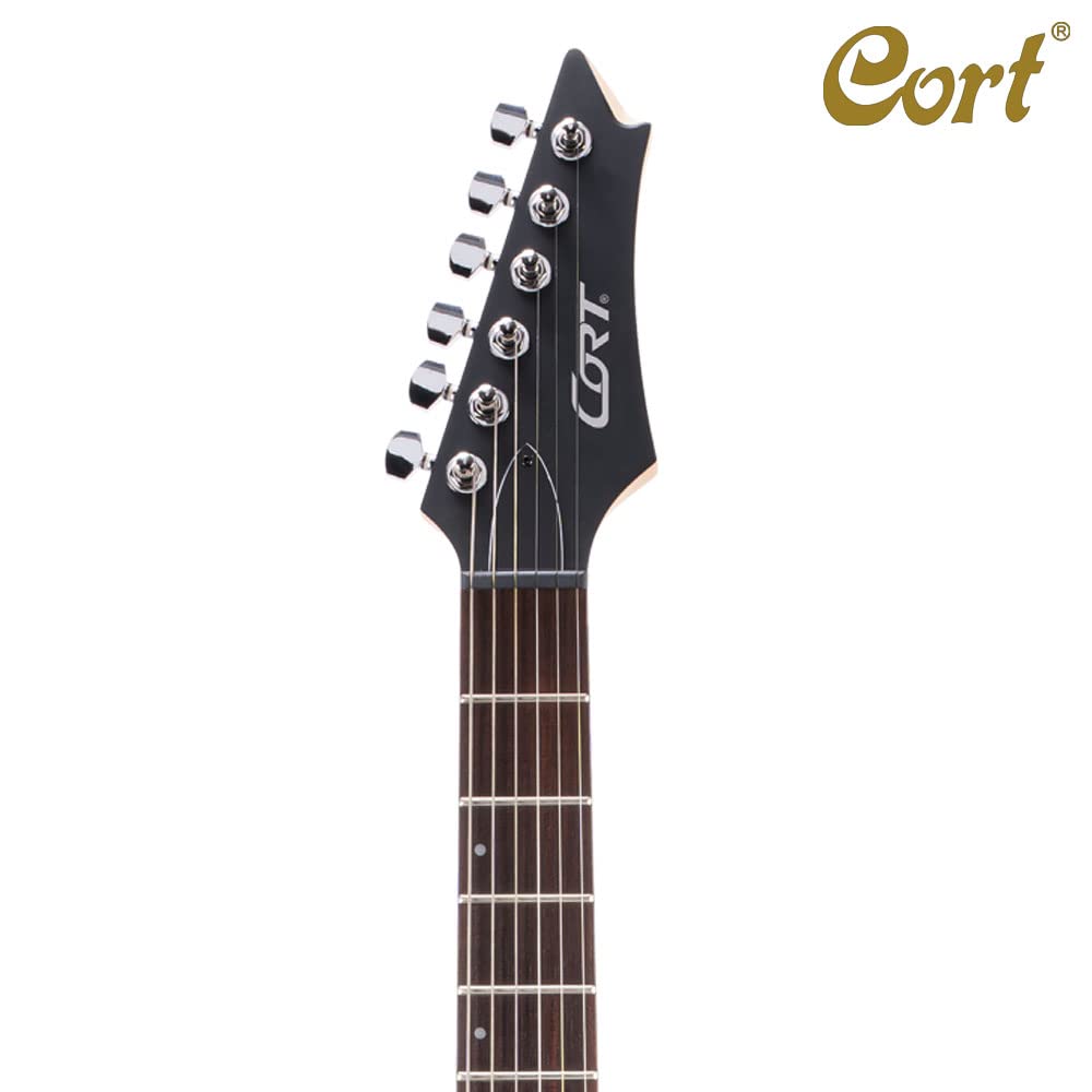 Cort X100 6-String Electric Guitar   -   Open Pore Black & Cherry Burst / Single