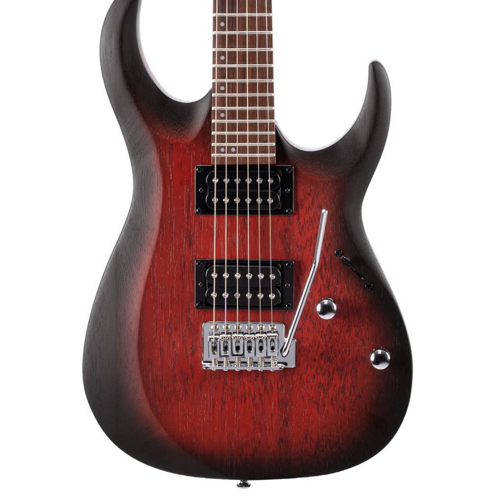 Cort X100 6-String Electric Guitar   -   Open Pore Black & Cherry Burst / Single