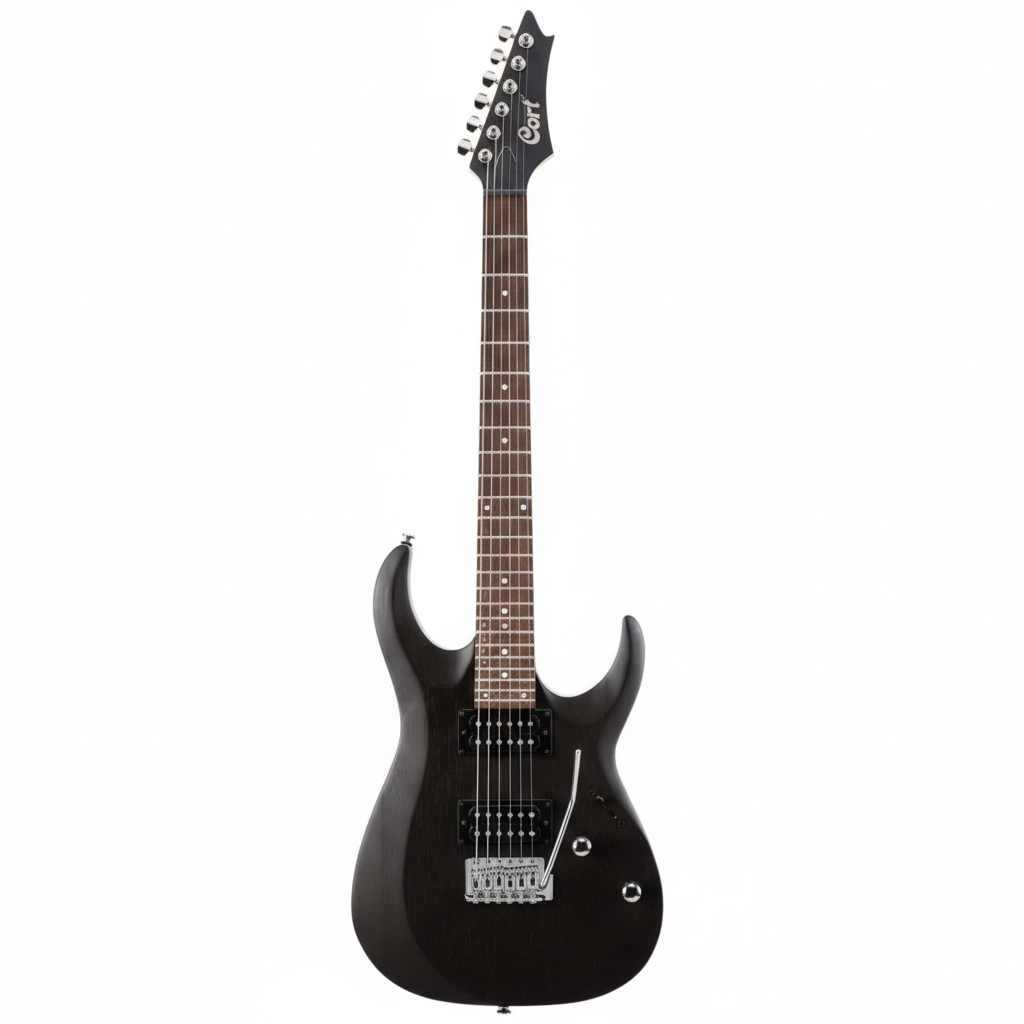 Cort X100 6-String Electric Guitar   -   Open Pore Black & Cherry Burst / Single